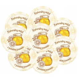 Dangtelis medaus stiklainiams 86-6 10 vnt