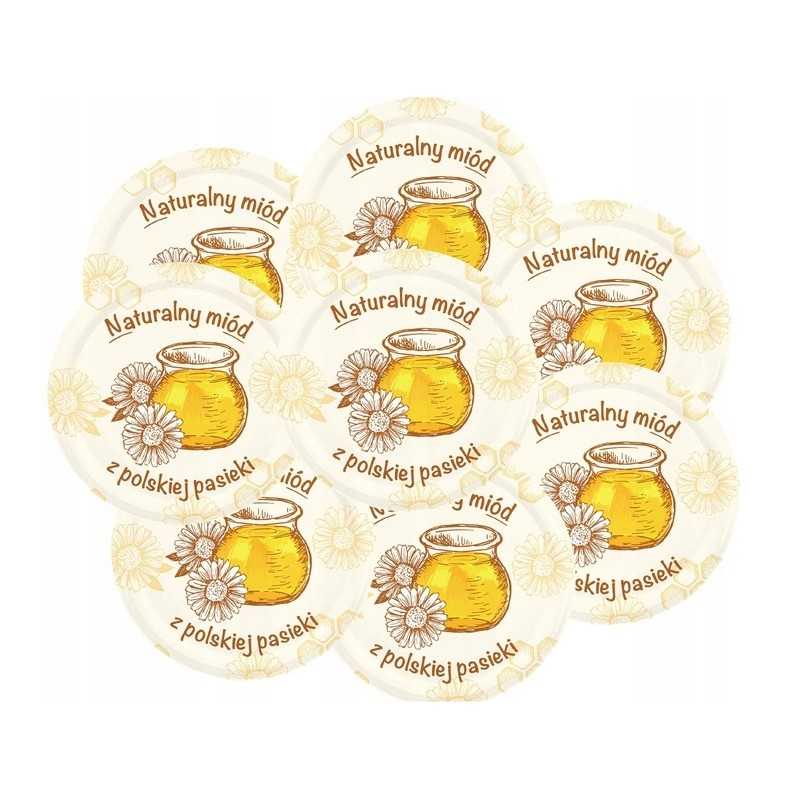 Dangtelis medaus stiklainiams 86-6 10 vnt