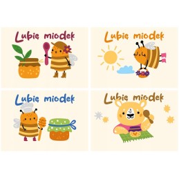 24 gabaliukai „I like medus“ lipdukų