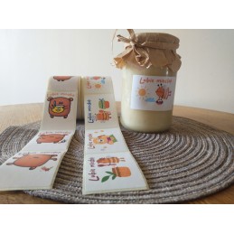 24 gabaliukai „I like medus“ lipdukų