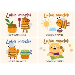 24 gabaliukai „I like medus“ lipdukų