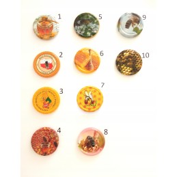 Dangteliai/dangteliai stiklainiams (ø82) medui, 10 vnt! 6- kabliukai