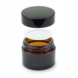 Tamsaus stiklo indas su „Bee&Honey“ dangteliu. 46 mm 1 vnt.