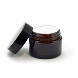 Tamsaus stiklo indas su „Bee&Honey“ dangteliu. 46 mm 1 vnt.