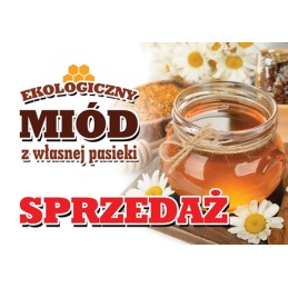 Siūlome reklaminį lipduką 'ekologiškas medus iš nuosavo bityno' - labai geras produktas - pažymėk savo bityną!!!