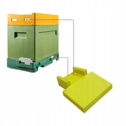 Išėjimas, nusileidimo vieta bitėms, kanopa, įėjimas į avilį, trapecijos formos - 8x5cm