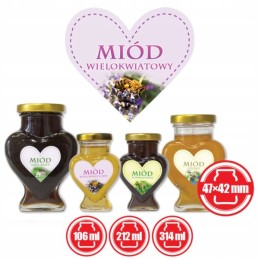 Širdelės etiketės, 50 vnt., daugiažiečiui medui