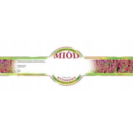 Apvalios etiketės viržių medui, 100 vnt