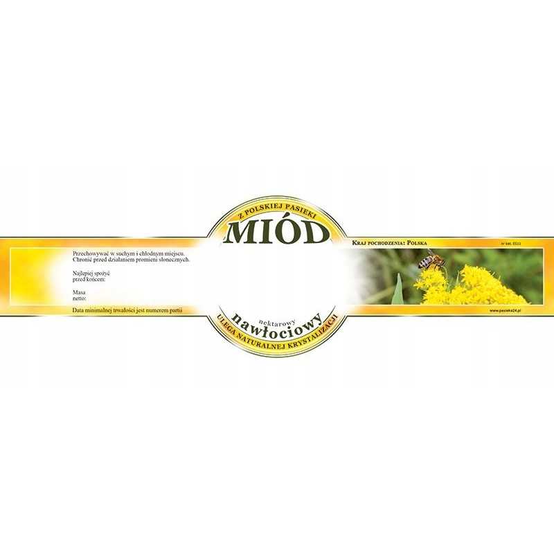 Apvalios auksarankės medaus etiketės, 100 vnt