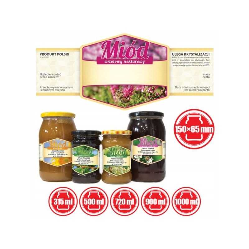 Etiketės viržių medui (100 vnt) - modelis E1332