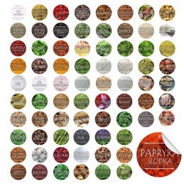 75x prieskonių lipdukų etiketės stiklainiams