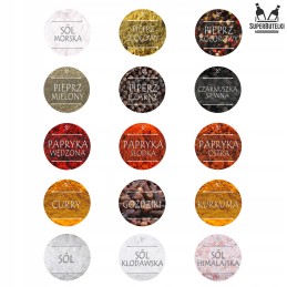 75x prieskonių lipdukų etiketės stiklainiams