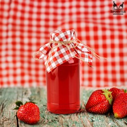 10x kamšteliai stiklainiams, raudoni dangteliai