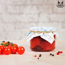 10x mėlynų dangtelių servetėlės stiklainiams