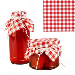 10 dangtelių rinkinys raudoniems konservų stiklainiams