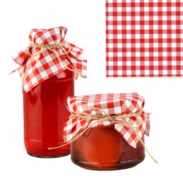 10x raudoni kamšteliai stiklainiams, konservų buteliams