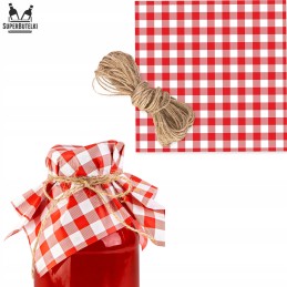 10x raudoni kamšteliai stiklainiams, konservų buteliams