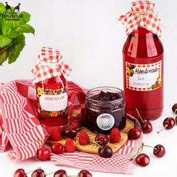 10x raudoni kamšteliai stiklainiams, konservų buteliams