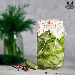 10x kamšteliai stiklainiams, konservai buteliai + virvelė