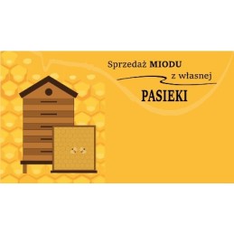 Siūlome bitininkų vizitinę kortelę su vieta antspaudui, 20 vnt - kad klientas sugrįžtų savo medaus!!!