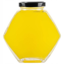 Šešiakampis dekoratyvinis indelis 380ml uogienė medaus prieskoniai