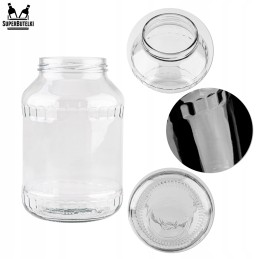 🥒_xDD52_ 🍓 Stiklinis 1,5 l indas su metaliniu dangteliu 🍏 🌶