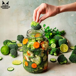 🥒_xDD52_ 🍓 Stiklinis 1,5 l indas su metaliniu dangteliu 🍏 🌶