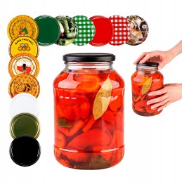 🥒_xDD52_ 🍓 Stiklinis 1,5 l indas su metaliniu dangteliu 🍏 🌶