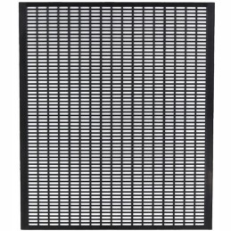 Juodos, horizontalios, storos, plastikinės pertvaros, skirtos bityne