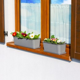 Balcony flowerpot box saucer gray 40cm