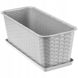Balcony flowerpot box saucer gray 40cm