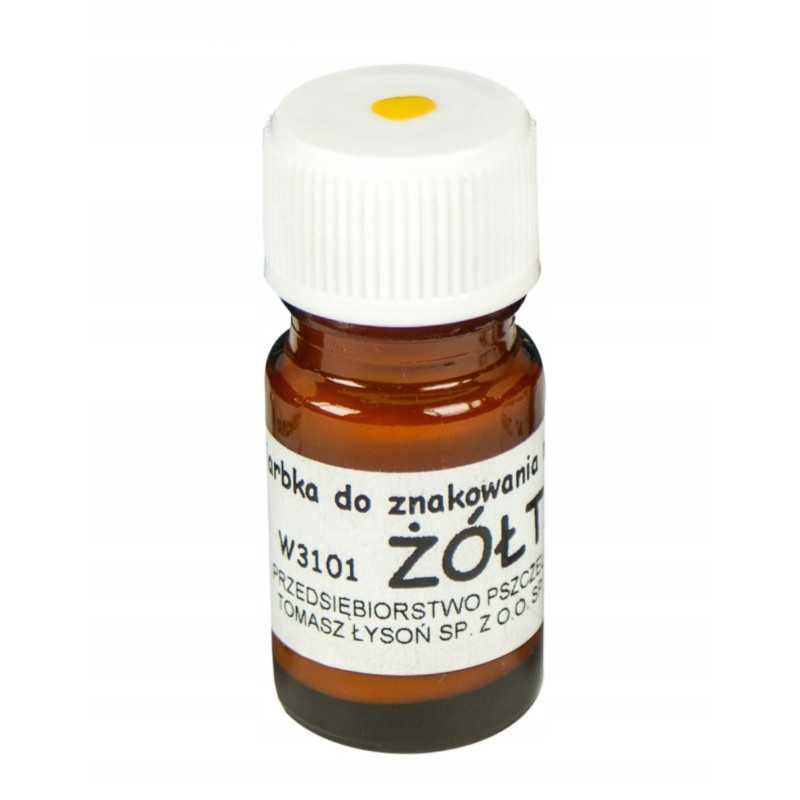 Geltoni dažai bičių motinėlėms žymėti