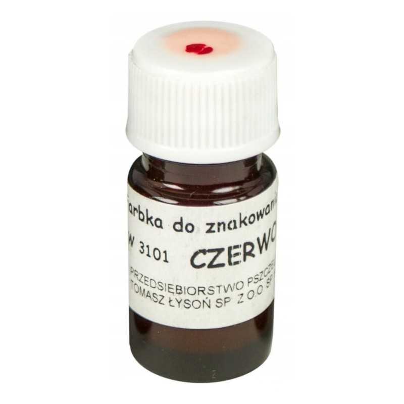 Raudoni dažai bičių motinėlėms žymėti