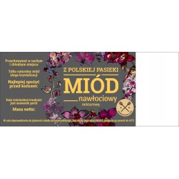 Etiketės su vieta antspaudui – auksarankio medus