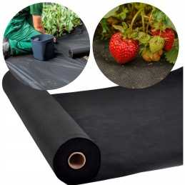 Agrotekstilės mulčiavimas nuo piktžolių, juodas, 1,6 x 5 metrai, 50 g/m²