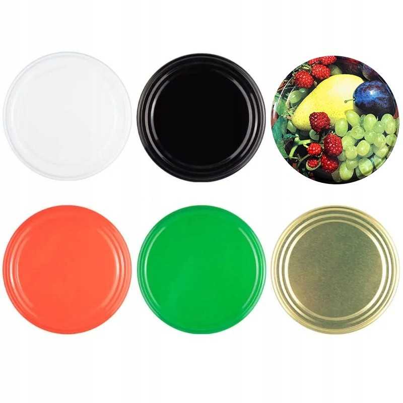 10 vienetų dangtelių stiklainiams, kurių skersmuo 100