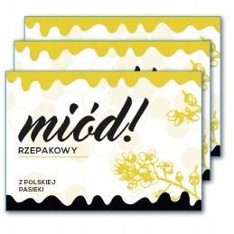 Aukščiausios kokybės rapsų medaus etikečių lipdukai, 6 vnt., atsparūs vandeniui