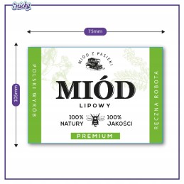 Aukščiausios kokybės liepų medaus lipdukai, 6 vnt., atsparūs vandeniui