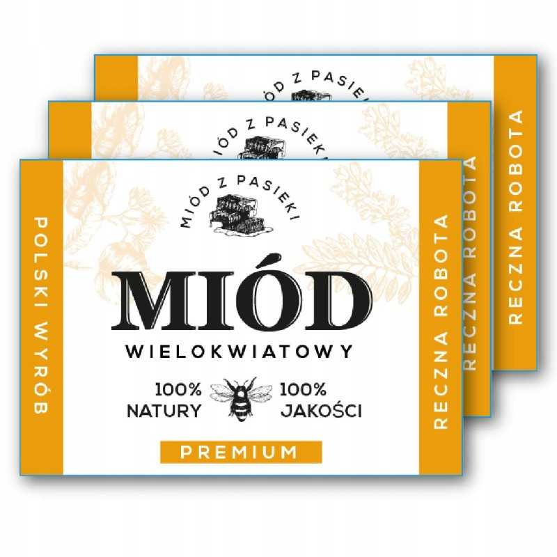 Aukščiausios kokybės kelių gėlių medaus etikečių lipdukai, 6 vnt., atsparūs vandeniui