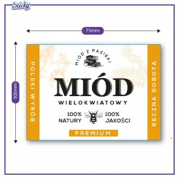 Aukščiausios kokybės kelių gėlių medaus etikečių lipdukai, 6 vnt., atsparūs vandeniui