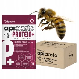 Baltyminė tešla + baltyminis maistas bitėms.