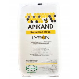 Siūlome puikų maistą bitėms - apikandas su nozevit 1 kg - labai geras šviežias produktas!