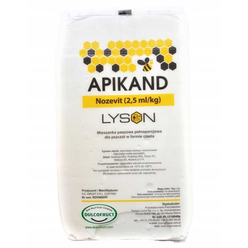 Siūlome puikų maistą bitėms - apikandas su nozevit 1 kg - labai geras šviežias produktas!