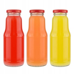 5x vaisiais dekoruotas buteliukas 300 ml + dangtelis