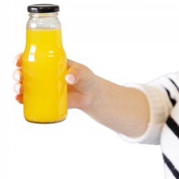 5x vaisiais dekoruotas buteliukas 300 ml + dangtelis