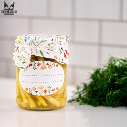 10 vnt etikečių, lipnūs lipdukai stiklainiams, stiklainiams, buteliams + kamšteliai