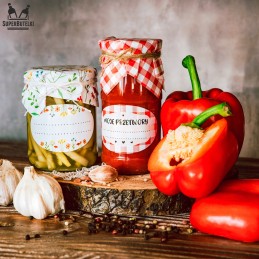 10 vnt etikečių, lipnūs lipdukai stiklainiams, stiklainiams, buteliams + kamšteliai