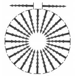 Inkarai agro audinio smeigtukai smeigtukai 100vnt 15cm