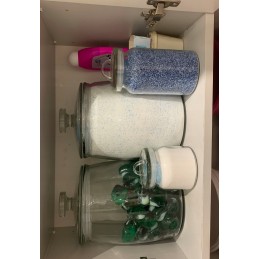 Stiklainis, stiklinis indas su dangteliu, 550ml