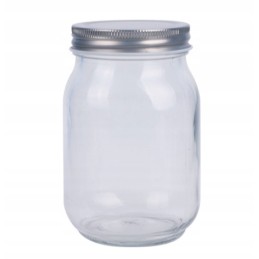 Žvakių indelis su sidabriniu dangteliu - 380 ml